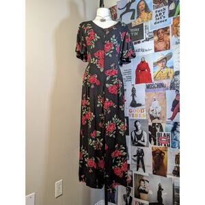 Vintage Gothic Floral Jumpsuit
